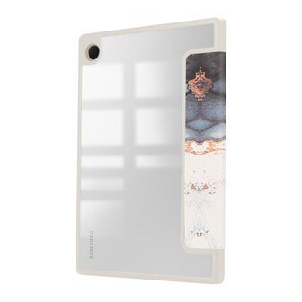 Samsung Tab A9 Plus - Marmer Wit - Smart Cover