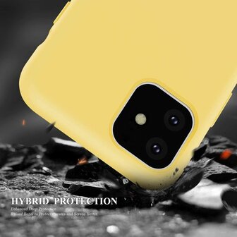 iPhone 11 - Back Cover &amp;amp; Glas - Geel