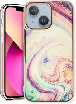 iPhone 14 Plus - Marmer Back Cover - Twister