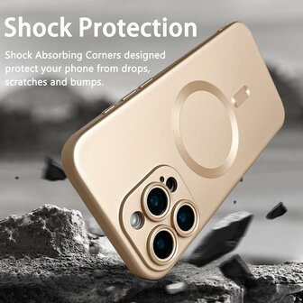 iPhone 16 Pro Max - Goud - Matte Siliconen MagSafe Back Cover