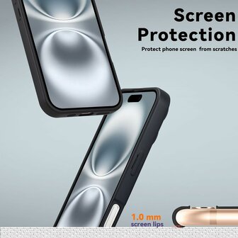 iPhone 16 - Zwart - Matte Siliconen MagSafe Back Cover