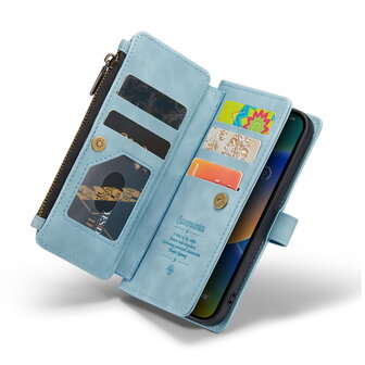 iPhone SE (2022) / SE (2020) / 8 / 7 - Aqua Blue - Book Case met Rits