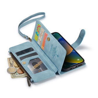 iPhone SE (2022) / SE (2020) / 8 / 7 - Aqua Blue - Book Case met Rits