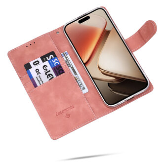 iPhone 16e - Suide Book Case - Roze