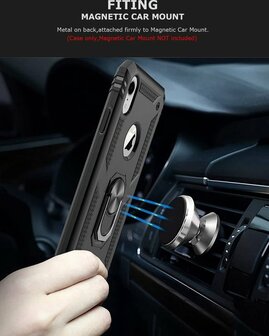iPhone XR - Armor met Kickstand Ring - Zwart