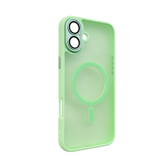 iPhone 16 Plus - Matte MagSafe Armor Back Cover - Groen