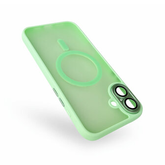 iPhone 16 Plus - Matte MagSafe Armor Back Cover - Groen
