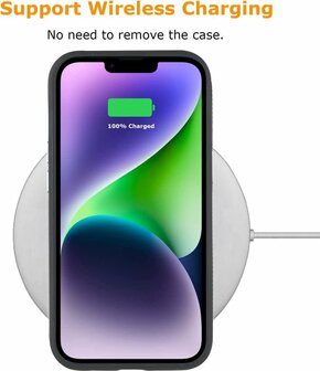 iPhone 14 Plus Zwart - Anti Slip Matte Armor
