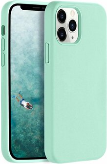 iPhone 12 Pro Max - Siliconen Back Cover - Turquoise