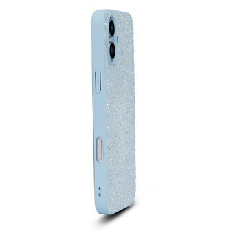 iPhone 16 Plus - Diamant Glitter - Blauw