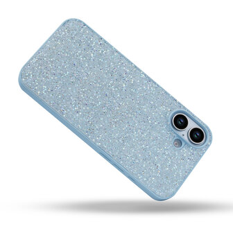 iPhone 16 Plus - Diamant Glitter - Blauw