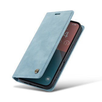 iPhone 16 - Aqua Blue - Book Case