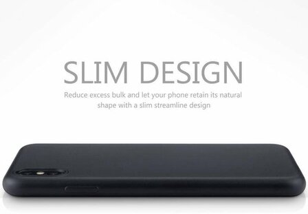 iPhone XS Max - Siliconen Back Cover - Zwart