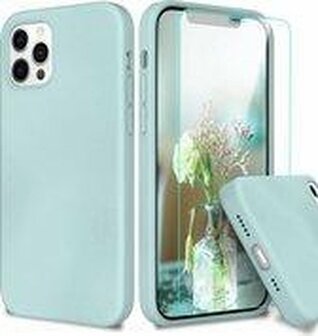 iPhone 12 Pro Max - Back Cover &amp;amp; Glas - Turquoise