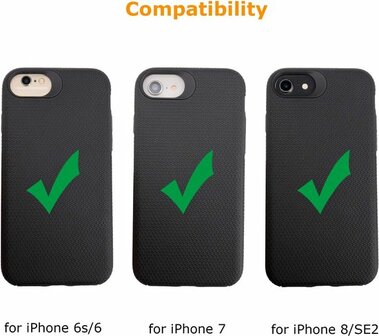 iPhone SE (2022 / 2020) - iPhone 7 &amp;amp; 8 Zwart - Anti Slip Matte Armor