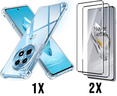 OnePlus 12 - Anti Shock &amp;amp; 2X Glas - Transparant