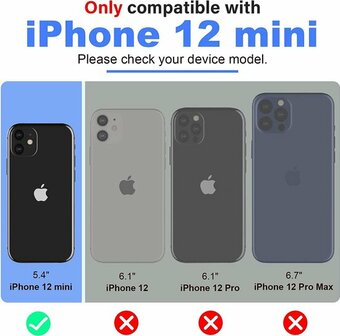 iPhone 12 Mini Blauw - Armor met Kickstand Ring