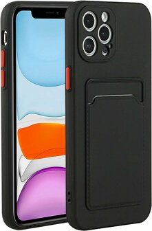 iPhone 15 Pro - Back Cover met Kaarthouder - Zwart