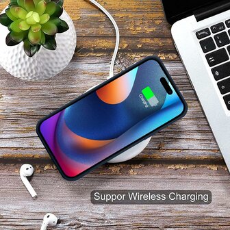 iPhone 15 Pro - Back Cover met Kaarthouder - Zwart