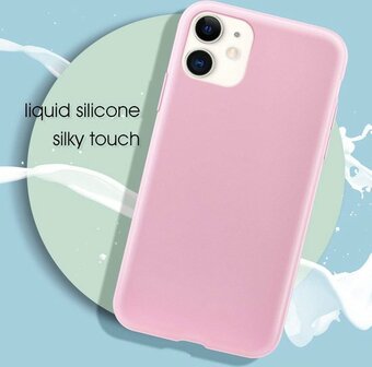 iPhone 11 - Combi Deal - Anti Shock Transparant - Back Cover Roze &amp;amp; Glas
