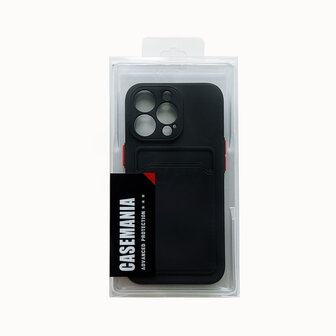 iPhone 12 - Back Cover met Kaarthouder - Zwart