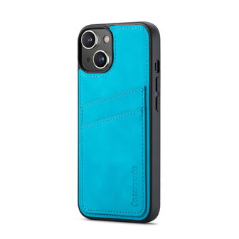 iPhone 14 Pro - Back Cover met Kaarthouder - Azure Blue