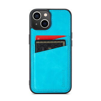 iPhone 14 Pro - Back Cover met Kaarthouder - Azure Blue