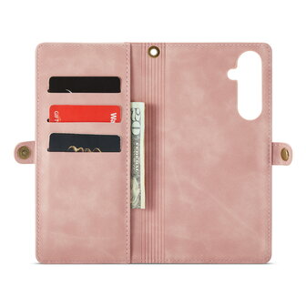 Samsung A56 - Pale Pink - 2 in 1 Book met Extra Vakken