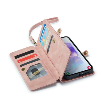 Samsung A56 - Pale Pink - 2 in 1 Book met Extra Vakken