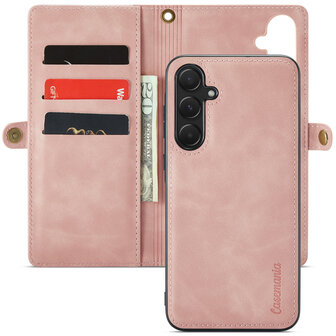 Samsung A56 - Pale Pink - 2 in 1 Book met Extra Vakken