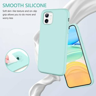 iPhone 11 - Siliconen Back Cover - Turquoise