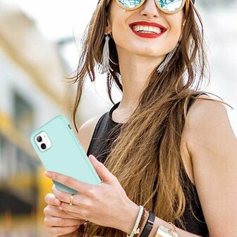 iPhone 11 - Siliconen Back Cover - Turquoise