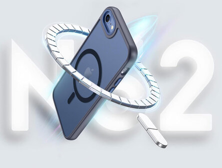 iPhone SE 2022 - Blauw - MagSafe Matte Armor met Cam Bescherming