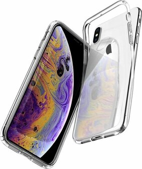 iPhone XS Max - Back Cover &amp;amp; 2X Glas - Transparant