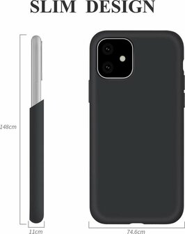 iPhone 11 - Combi Deal - Anti Shock Transparant - Back Cover Zwart &amp;amp; Glas