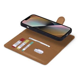iPhone 16 - 2 in 1 Afneembare Book Case - Bruin