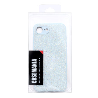 iPhone 16E - Diamant Glitter &amp;amp; 2x Glas - Blauw