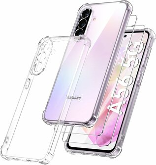 Samsung Galaxy A56 - Anti Shock &amp;amp; 2x Glas - Transparant