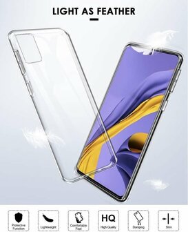 A51 - Back Cover &amp;amp; 2X Glas - Transparant