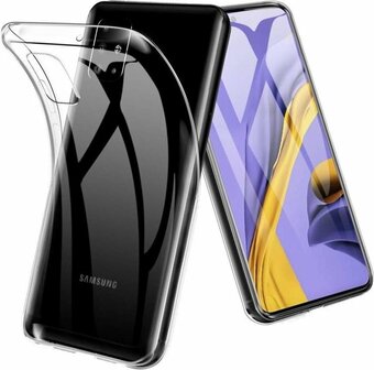 Samsung A51 - Siliconen Back Cover - Transparant