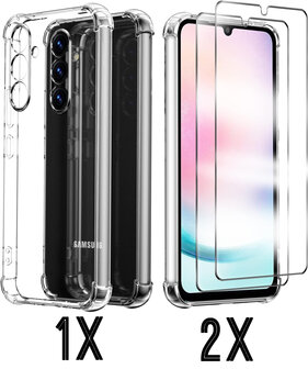 A55 - Anti Shock &amp;amp; 2X Glas - Transparant