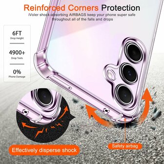 A55 - Anti Shock &amp;amp; 2X Glas - Transparant