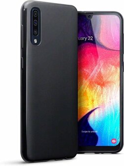 Samsung A70 - Siliconen Back Cover - Zwart