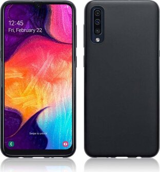Samsung A70 - Siliconen Back Cover - Zwart
