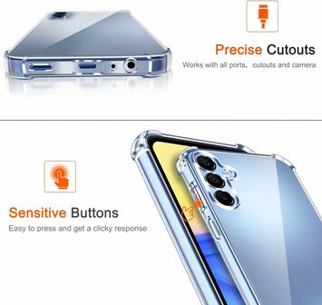 Samsung Galaxy A56 - Transparant - Anti Shock &amp;amp; 2x Glas
