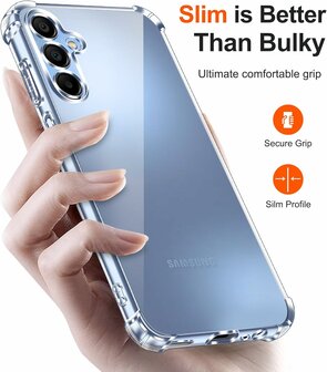 Samsung Galaxy A56 - Transparant - Anti Shock &amp;amp; 2x Glas