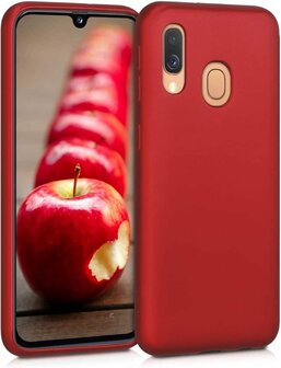 Samsung A40 - Siliconen Back Cover - Rood