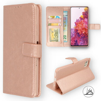 Motorola G60 - Book Case - Rosegoud