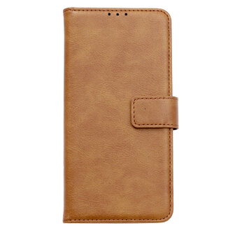 Moto G62 - Book Case &amp;amp; Glas - Bruin