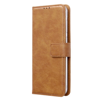Moto G62 - Book Case &amp;amp; Glas - Bruin